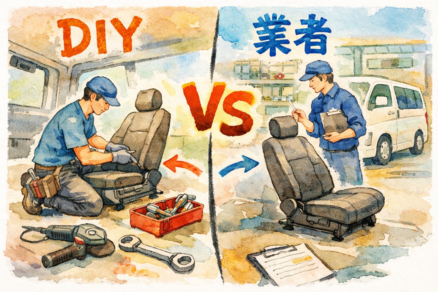 diyと業者の比較画像